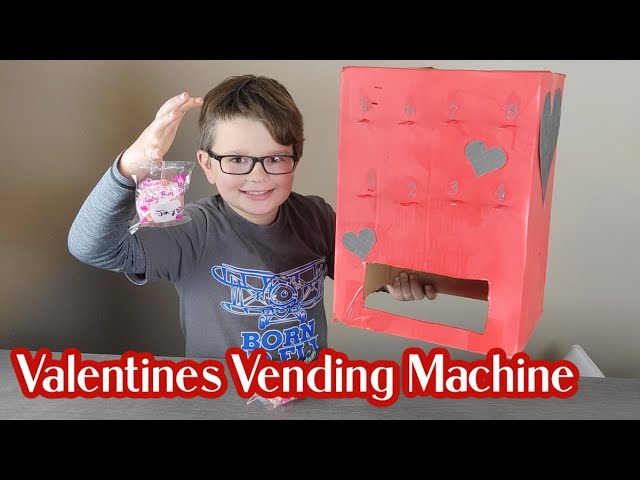 Vending Machine Valentine Box Sweetheart Candy Crane 24