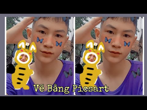 📌Cách Vẽ Hình Dễ Thương Lên Ảnh Có Mặt Người Bằng App PicsArt