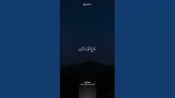 مقتطف من سورة الروم ( 17 - 19 ) | عبدالرحمن مسعد