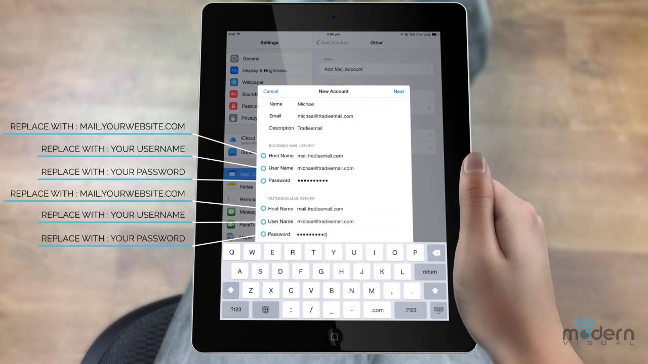 HOW TO - Setup your email accounts on Iphones and Ipads (cPanel)