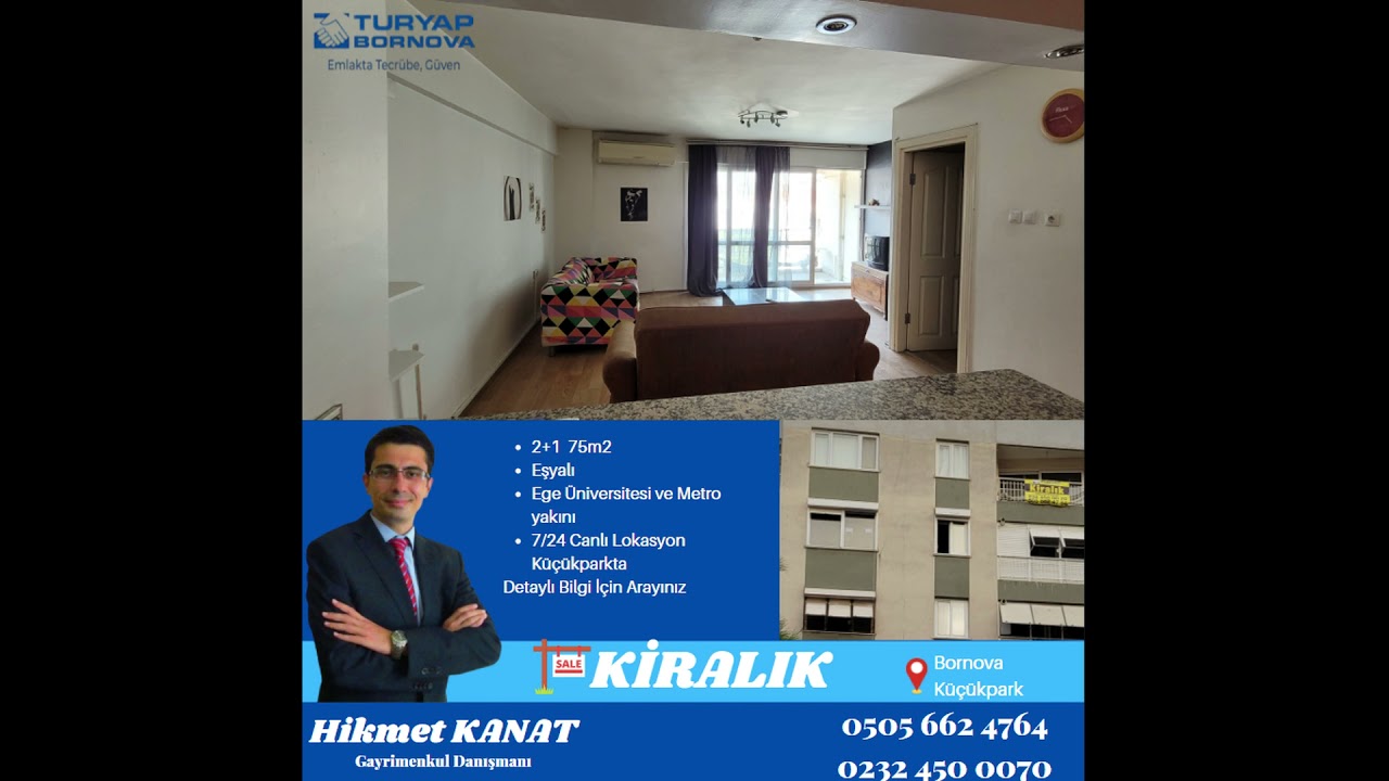 bornova kazimdirik mh kucukpark ta esyali kiralik daire youtube