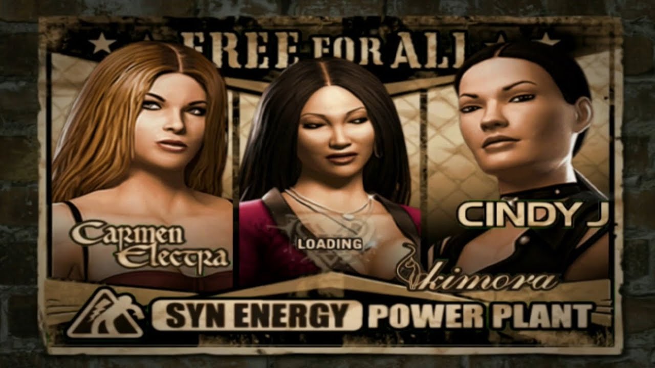 Def Jam Fight For NY CARMEN ELECTRA vs KIMORA vs CINDY J HARD! (PS3
