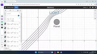 Proof of Gravity Bends Light Using Math Formula On Cartesian Plane Run by #Desmos Software #gravity