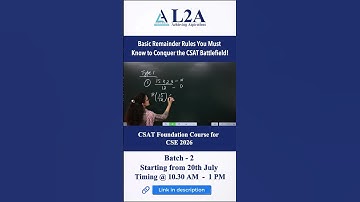 Master These Remainder Rules to Crack CSAT! | UPSC CSAT 2026 | Remainder Tricks in 60 Sec 🔥📚