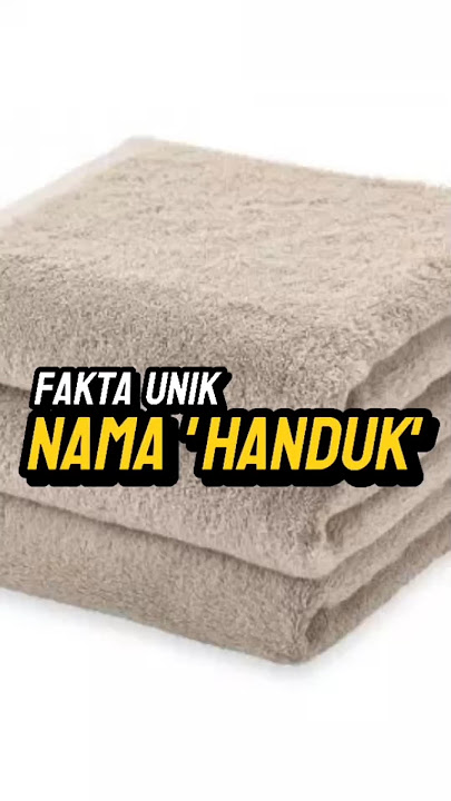 Asal usul nama 'HANDUK' dari bahasa Belanda❓ #fyp #faktaunik #handuk #belandaindonesia #shorts