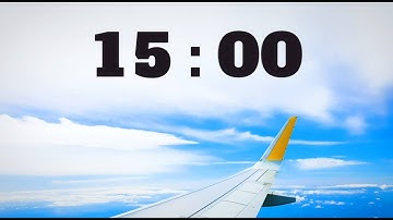 15 MINUTE TIMER:  AIRPLANE LANDING WHITE NOISE with alarm