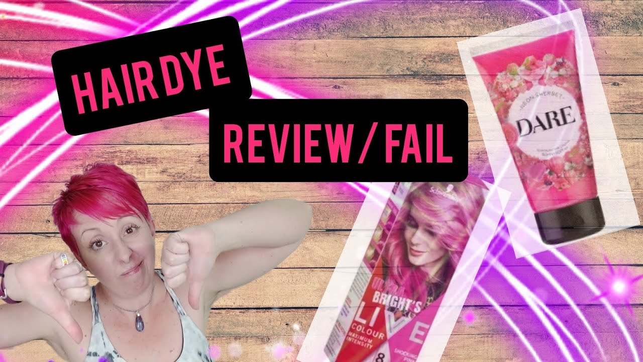 Dare hair dye review. Schwarzkopf Brights hair dye review. YouTube