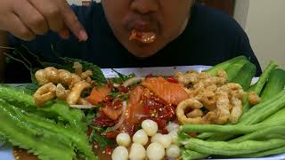 DAG ASMR ตำแซลมอนลุยน้ำปลาร้า I EP.4 screenshot 1