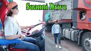 Journey To Tibet. Beautiful Female Tractor Driver Suanni