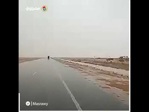 سقوط أمطار غزيرة على رأس سدر بجنوب سيناء