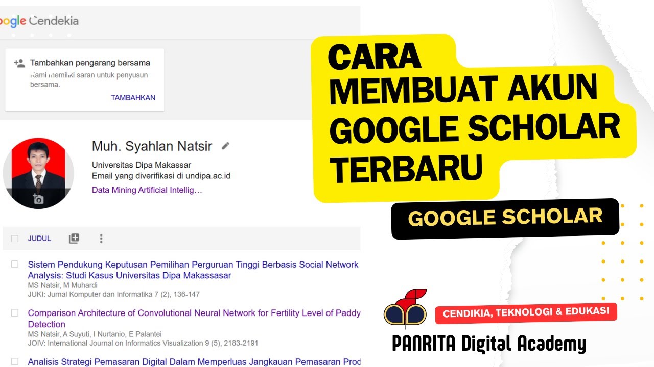 CARA MEMBUAT AKUN GOOGLE SCHOLAR TERBARU 2026