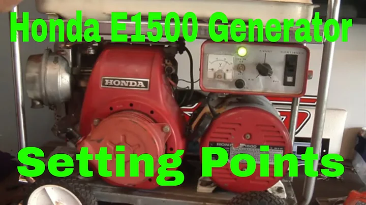 Learn How to Set Points on Honda E1500 Generator