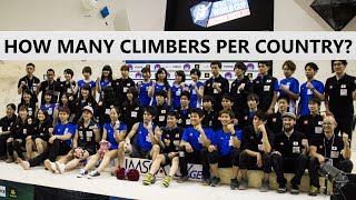 How many climbers per country? | IFSC Rules