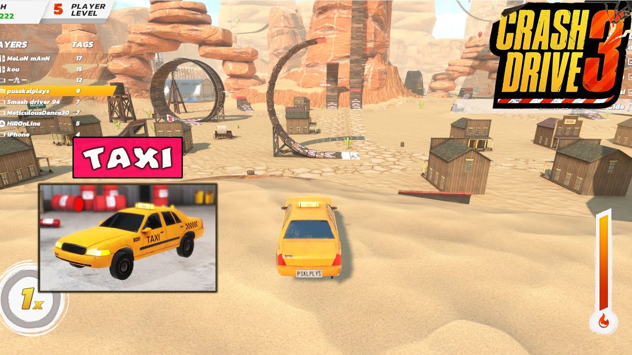 CRASH DRIVE 3 Taxi Max Upgrade gameplay [1080p, 60 FPS]