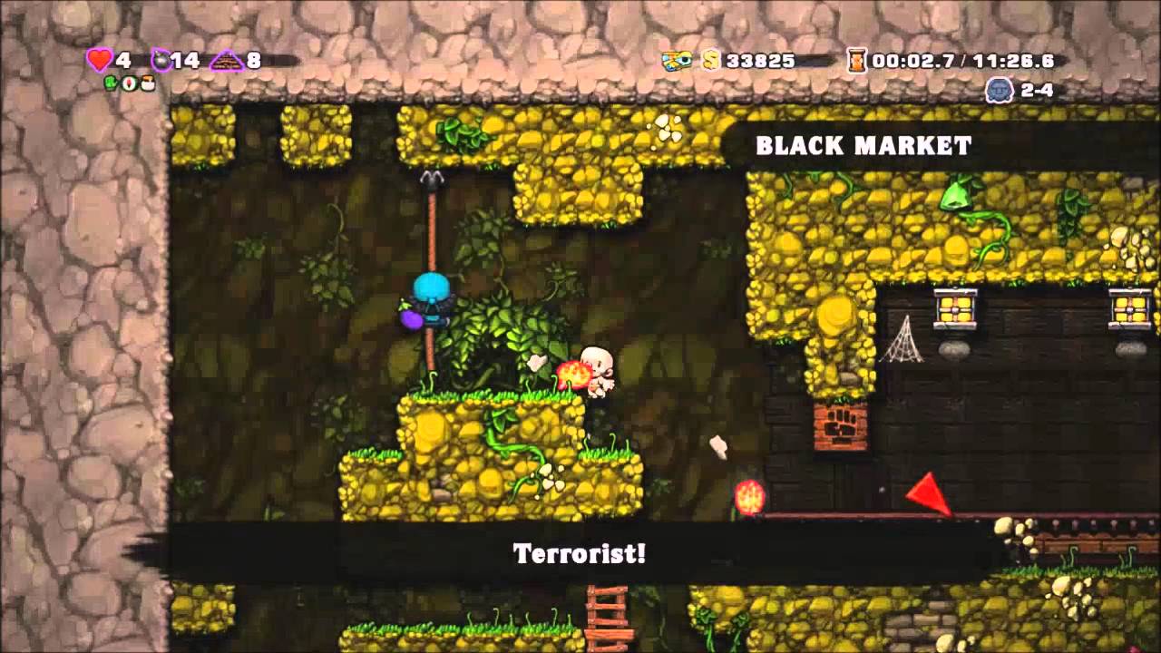 Spelunky - Hired Hand does not want you to do an Eggplant run
