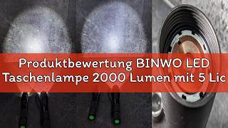 Produktbewertung BINWO LED Taschenlampe 2000 Lumen mit 5 Lichtmodi(2 Stück), Starke Kleine Torch, Zo screenshot 5