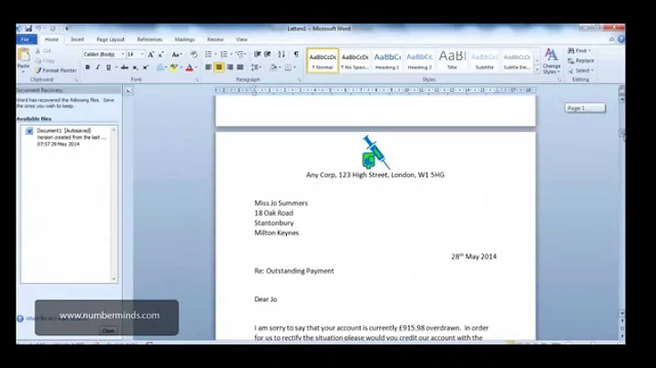 Microsoft Word 2010 - How to do a Mail Merge and format fields