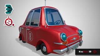 Modeling, Unwrap & Texturing Cartoon Car - Part7 [Texturing]