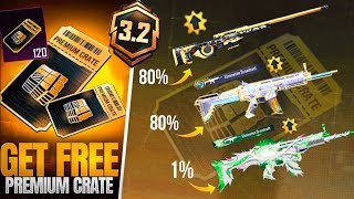 New Premium Crate Is Here | 120 Free Premium Crates Trick | New Premium 3 Upgraded Weapons | PUBGM