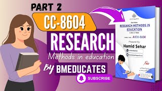 Exam Research Methods 8604 Part 2 : AIOU @bmeducates
