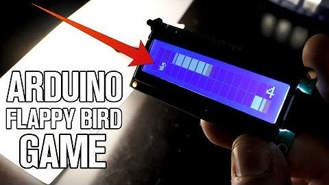 Working Flappy Bird Game on 16x2 LCD screen