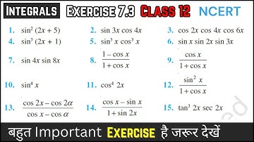 integral class 12 ex 7.3 | integral class 12 exercise 7.3 | class 12 ncert | maths | integral ncert