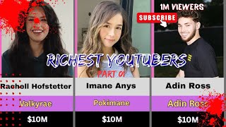 Famous Top 81 Richest YouTubers of 2025 ( Part 1 ) Verified Net Worth Ranking Wealth