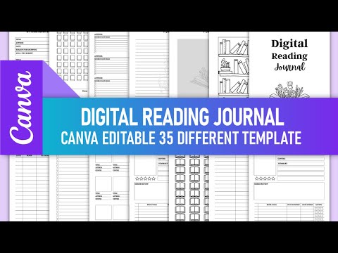 35 Editable Digital Reading Journal Canva