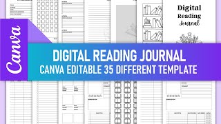 35 Editable Digital Reading Journal Canva