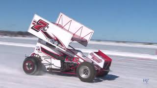 Sprint Cars on ICE @ Houghton Lake (Live/no music)