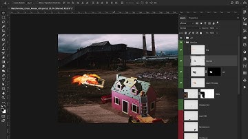 Camera Projection in Maya. Part 01 exporting matte painting layers from Photoshop