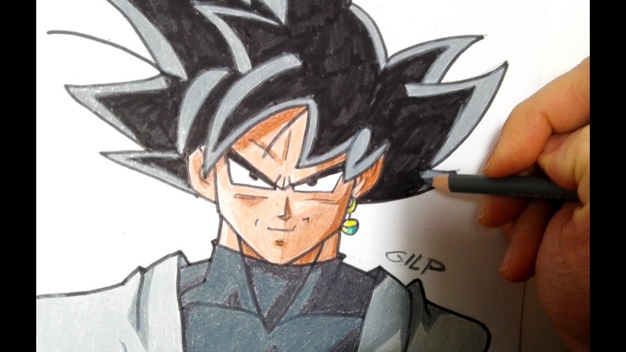 Come Disegnare E Colorare Black Goku Youtube