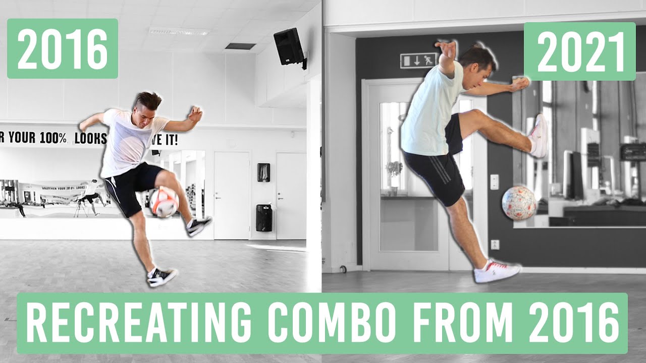 RECREATING A FAILED COMBO FROM 2016 - Football Freestyle Training Vlog