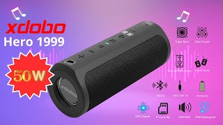 Loa bluetooth Xdobo Hero 1999 50W, nghe nhạc 20 giờ, chống nước IPX7 - DSP - TWS - Sạc dự phòng