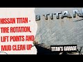 2006 Nissan Titan XE 4x4 - How To: Tire Rotation with Proper Pattern and Mud Clean Up