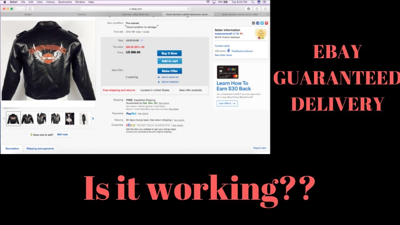 Ebay Guaranteed Delivery.. Is it working? YouTube
