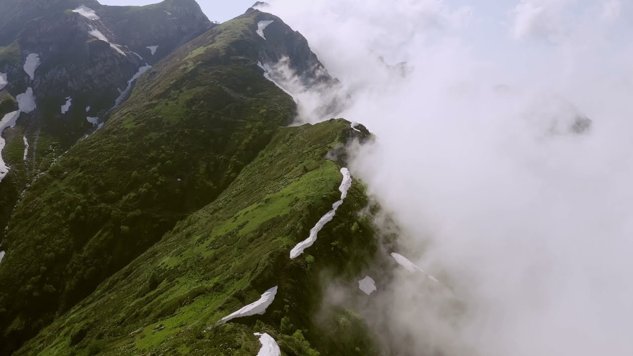 Beautiful Mountain Drone Video | Beautiful Sky Clouds | Music Wave