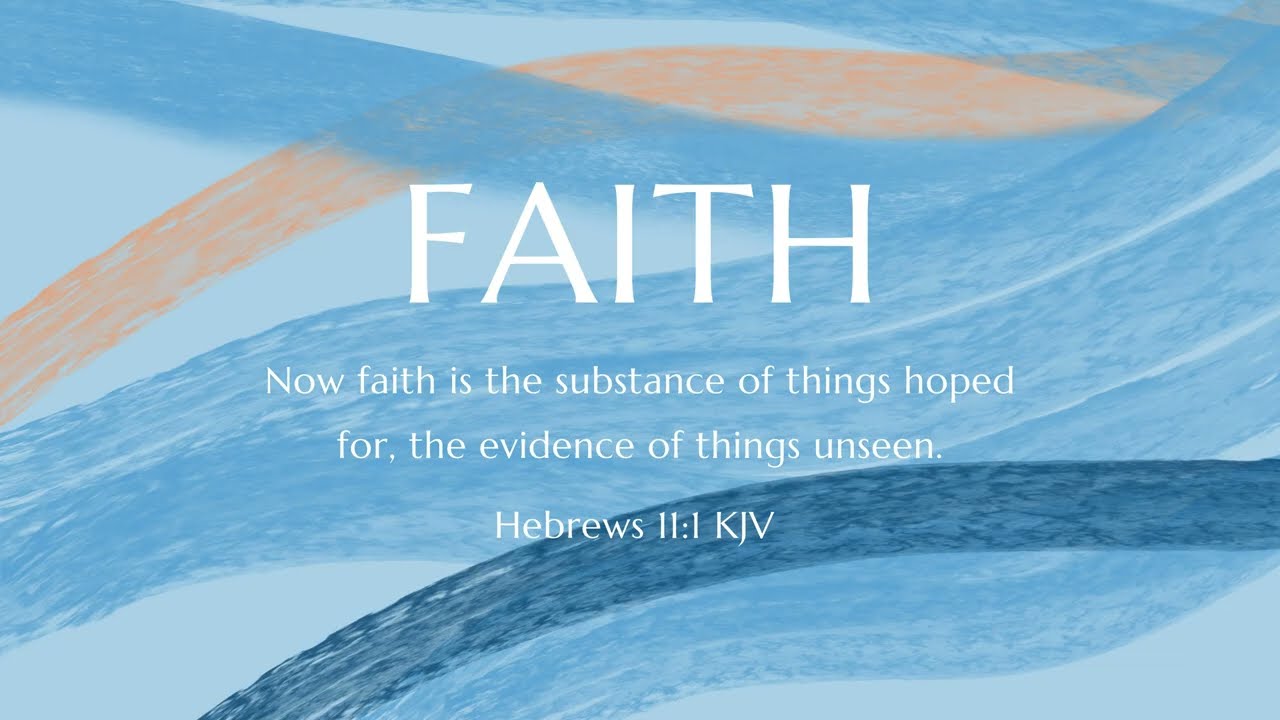 FAITH | Abstract Blue | Hebrews 11:1 | Bible Verse TV Art | 1 Scene 1 hour+ | TV Screensaver
