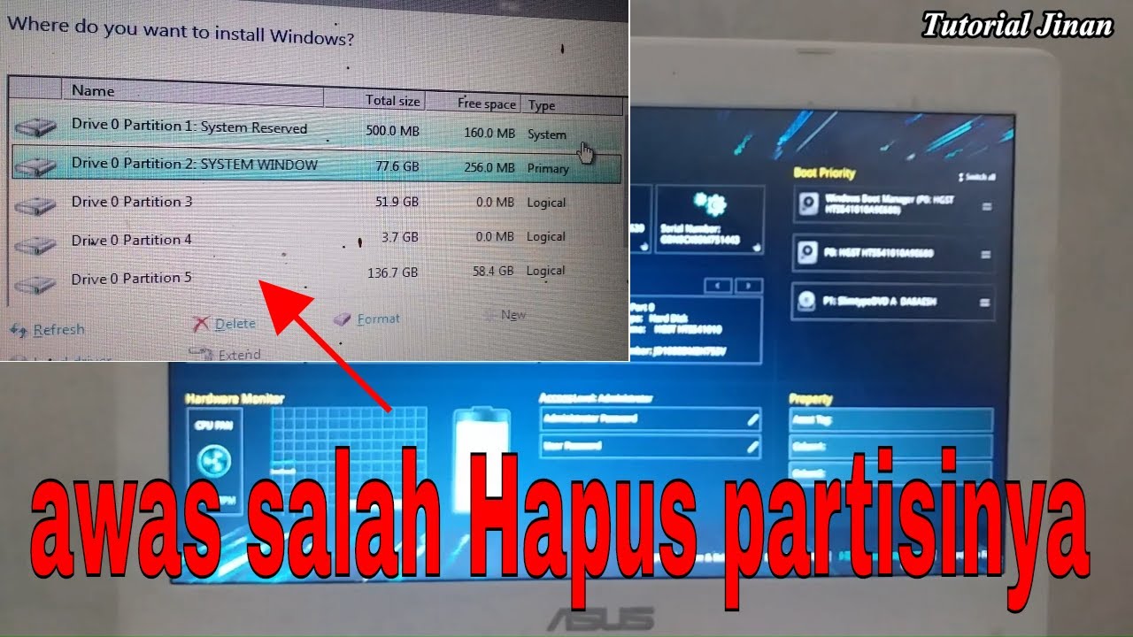 cara install laptop Asus windows 10 terbaru 2020_Tutorial Jinan