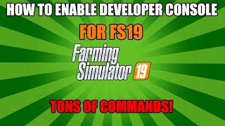 How To Enable Developer Console | FS19