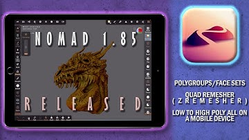 3D Modelling on IOS and ANDROID got WAY more POWERFUL! Nomad Sculpt 1.85 Released