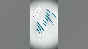 Copperplate calligraphy, tutorial: how I write your name #angez