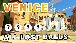 All LOST Ball Locations on Venice DLC Course ► Walkabout Mini Golf VR