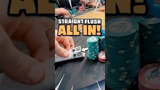 STRAIGHT FLUSH for $2,300⁉️🤯 #poker #shorts screenshot 2
