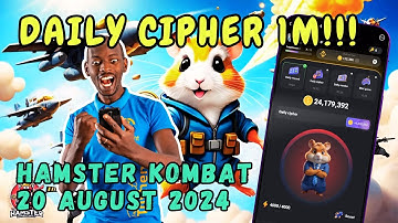 Hamster Kombat Daily Cipher 1M Coins Today 20 August 2024