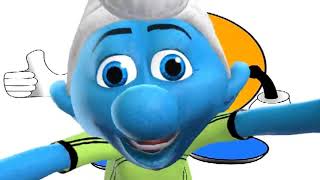 Smurf Schlümpfe Papa Schlumpf Und Schlumpfine - Lachen Ist Gesund Whatsapp Facebook Teilen