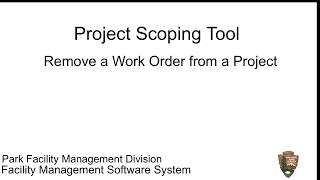 FMSS Video Job Aid - PST - Remove Work Order from Project
