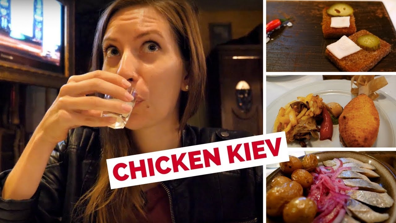 Chicken Kiev (котлета по-київськи) - Eating Ukrainian Food in Kyiv, Ukraine