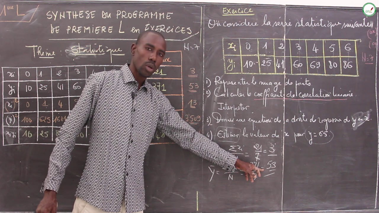 Exercices - Première L - Mathématiques : Statistique / M. Boye