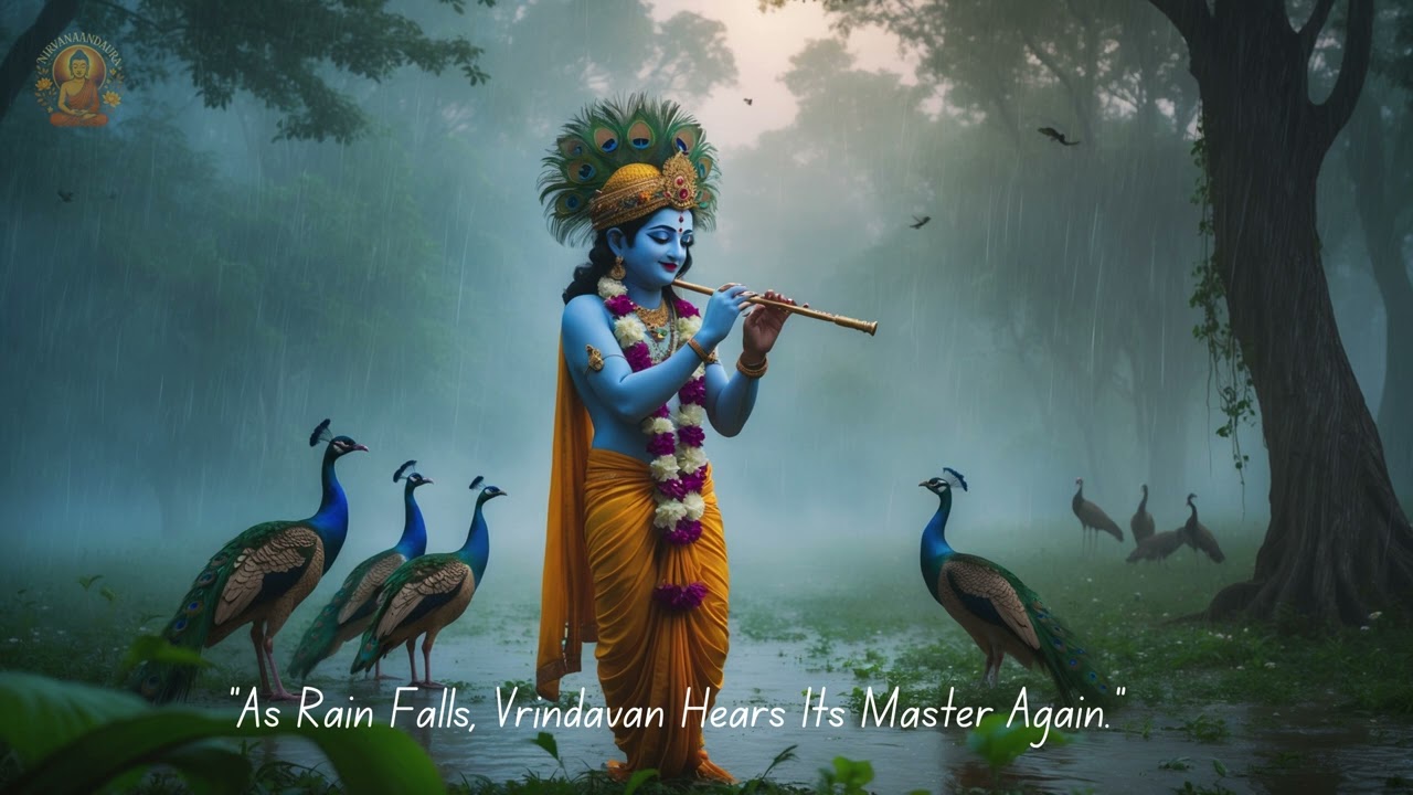Vrindavan in Rain | Krishna’s Flute & Monsoon Bansuri Meditation Music